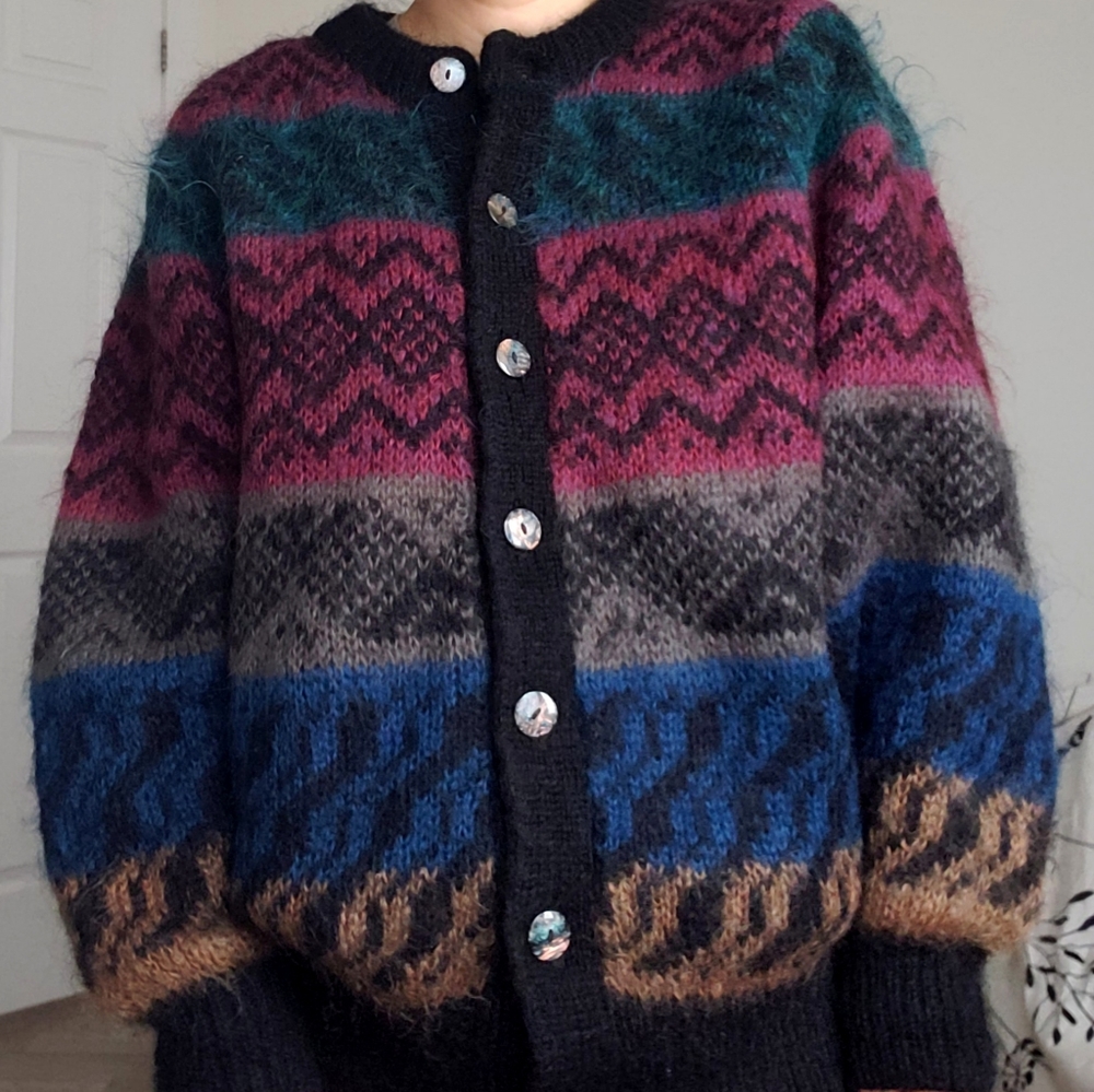 Colorful Geometric Women's Cardigan